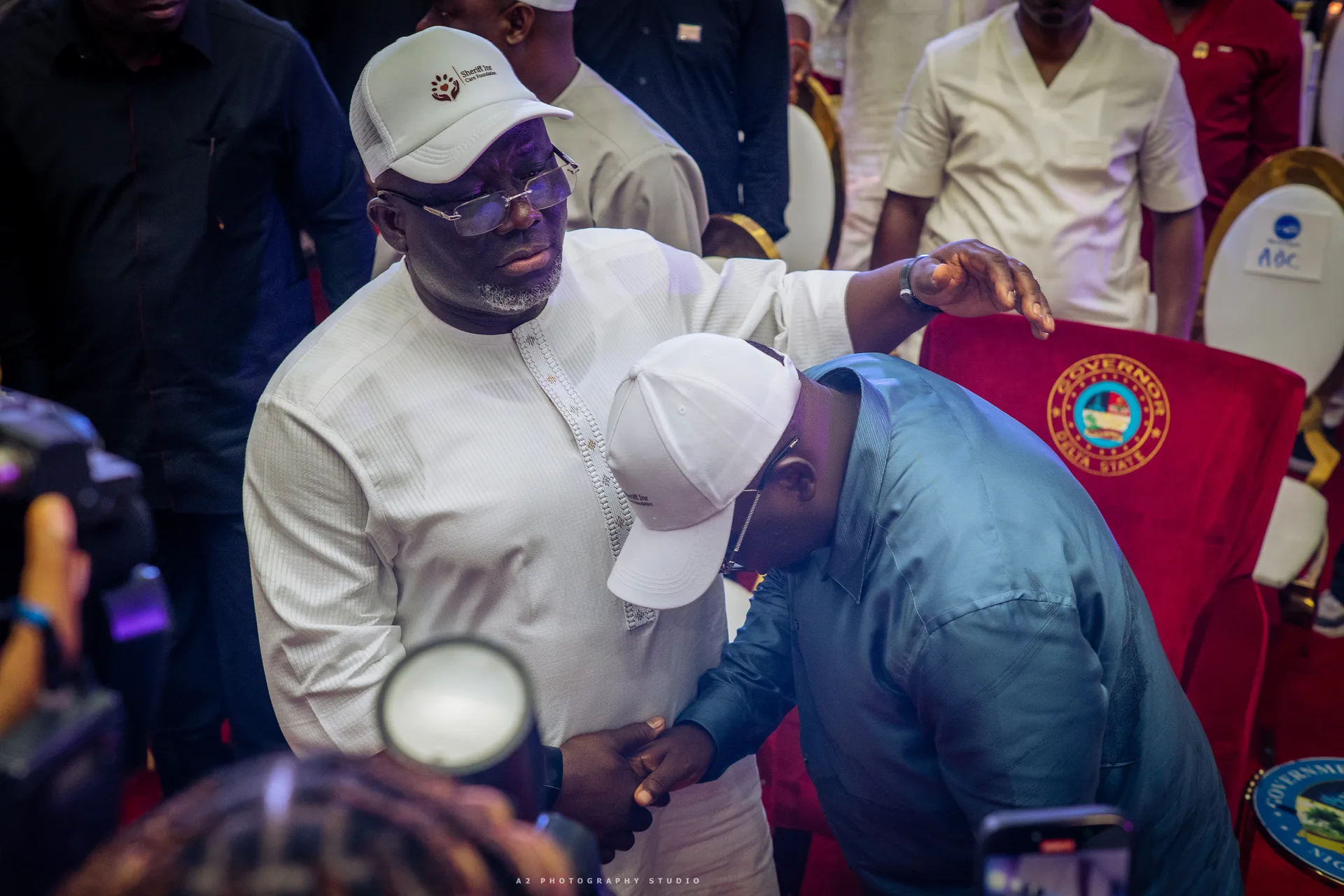 A greeting during the gathering.